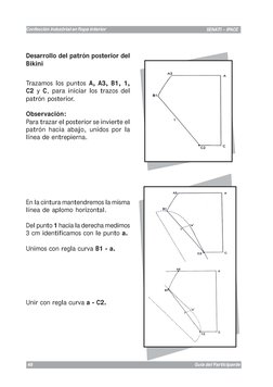 SENATI - IPACE
Confección industrial en Ropa interior
SENATI - IPACE
Guía del Participante
48
Desarrollo del patrón posterior