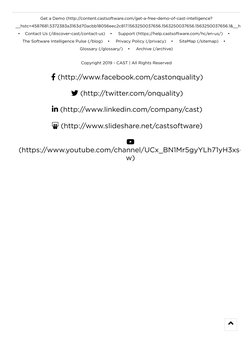 Get a Demo (http://content.castsoftware.com/get-a-free-demo-of-cast-intelligence?
__hstc=4587681.5372383a3163d70acbb18056eec2