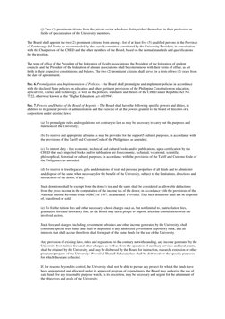 (j) Two (2) prominent citizens from the private sector who have distinguished themselves in their profession or 
fields of sp