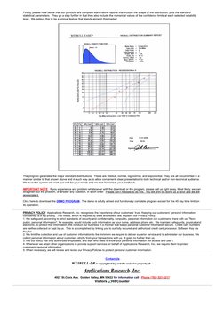 Finally, please note below that our printouts are complete stand-alone reports that include the shape of the distribution, pl