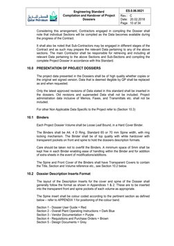Project Dossier Compilation Standards | PDF | Specification (Technical ...