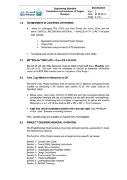 Project Dossier Compilation Standards | PDF | Specification (Technical ...