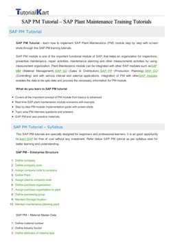 SAP PM Implementation Tutorial Guide | PDF | Sap Se | Measurement