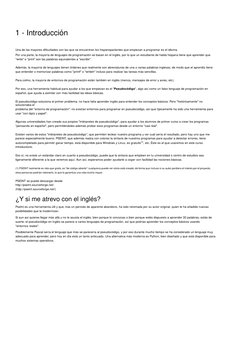 1 - Introducción 
 
 
Una de las mayores dificultades con las que se encuentran los hispanoparlantes que empiezan a pro