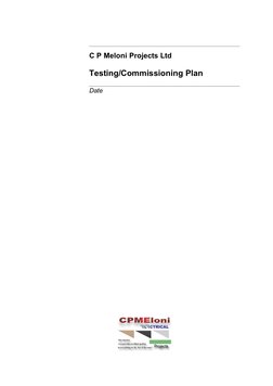 Testing and Commissioning Plan Guide | PDF | Specification (Technical ...