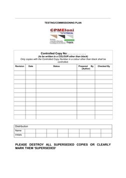 Testing and Commissioning Plan Guide | PDF | Specification (Technical ...