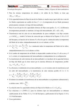 Tecnología Energética 
Fórmulas, Tablas y Figuras de Intercambiadores 
4 
• Para las mismas temperaturas de entrada y de sa