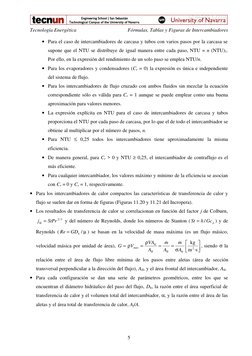 Tecnología Energética 
Fórmulas, Tablas y Figuras de Intercambiadores 
5 
• Para el caso de intercambiadores de carcasa y t