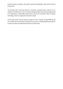 of work input by an employee. They prefer innovation and dedication rather than the tenure 
of personnel. 
The principle, whi