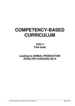 Technical Education and Skills Development Authority 
Page 8 of 14  
 
 
 
 
COMPETENCY-BASED 
CURRICULUM 
 
 
 
COC 4 
Trim