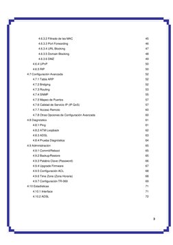 3 
            4.6.3.2 Filtrado de las MAC 
45 
            4.6.3.3 Port Forwarding 
46 
            4.6.3.4 URL Blocking