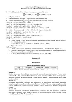 List of Practical (Using any software) 
Practical/ Lab work to be performed on a Computer. 
 
1. 
To find the general solutio