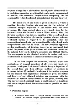 4 
 
requires a huge size of calculations. The objective of this thesis is 
to establish a promising algorithm that ca