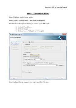 Exporting DDL & DML in SQL Developer | PDF | Oracle Database | Software ...