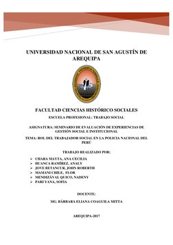 UNIVERSIDAD NACIONAL DE SAN AGUSTÍN DE 
AREQUIPA 
 
 
 
 
 
 
 
FACULTAD CIENCIAS HISTÓRICO SOCIALES 
ESCUELA PROFESIONAL: