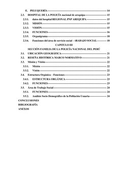 E. PELUQUERÍA --------------------------------------------------------------------- 14 
2.3. 
HOSPITAL DE LA POLICÍA nacional