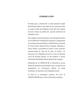 INTRODUCCIÓN 
 
El trabajo que a continuación se expone pretende cumplir 
determinados objetivos que parten de una valo