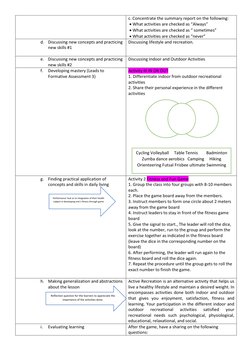 Grade 9 Active Recreation Lesson Plan | PDF | Physical Fitness | Learning