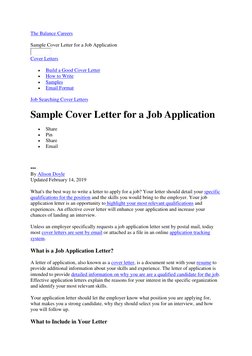 (https://www.thebalancecareers.com/)The Balance Careers  
  (https://www.thebalancecareers.com/)
Sample Cover Letter for a J