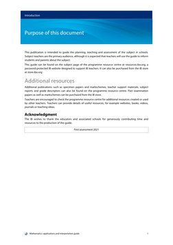 This publication is intended to guide the planning, teaching and assessment of the subject in schools. 
Subject teachers are