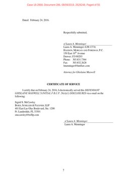 7 
Dated:  February 24, 2016. 
 
Respectfully submitted, 
 
 
s/ Laura A. Menninger 
Laura A. Menninger (LM-1374) 
HADDON,