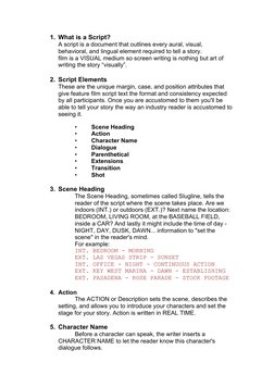 Script Writing Essentials Explained | PDF | Screenplay | Plot (Narrative)