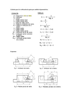 Cálculos para la verificación de guías por análisis trigonométrico.
Esquemas
