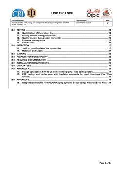 LPIC EPC1 SCU
Document Title:
Document No.
Rev:
Specification for FRP piping and components for (Sea) Cooling Water and Fire
