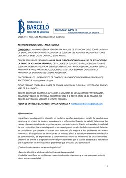 1 
 
     
  
DOCENTE: Prof. Mg. Monteverde M. Gabriela 
 
ACTIVIDAD OBLIGATORIA – AREA TEORICA 
CONSIGNA: EL ALUMNO DEBERA R