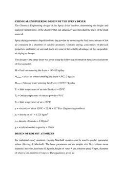 Spray Dryer Design Calculations Guide | PDF | Density | Mechanical ...