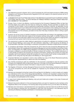 VRL Logistics Limited
36th Annual Report 2018-19
6
NOTES
1.	 The statement pursuant to Section 102 (1) of the Companies Act,