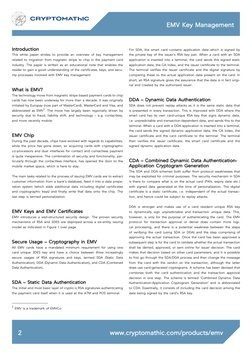 EMV Key Management
www.cryptomathic.com/products/emv
2
Introduction
This white paper strides to provide an overview of key ma