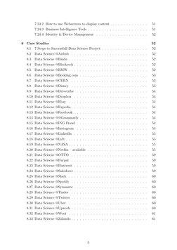 7.24.2 How to use Webservers to display content
. . . . . . . . . . . . .
51
7.24.3 Business Intelligence Tools . . . . . . .