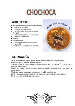 INGREDIENTES 
 600 gr de carne de res troceada (4 trozos) 
 150 gramos de cecina 
 1 1/2 litros de caldo de res 
