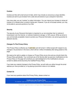 Generic Privacy Policy Template | PDF | Internet Privacy | Http Cookie