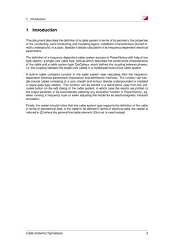 1
Introduction
1
Introduction
This document describes the deﬁnition of a cable system in terms of its geometry, the propertie