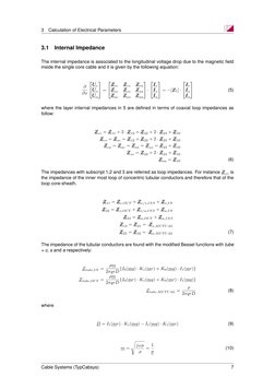 3
Calculation of Electrical Parameters
3.1
Internal Impedance
The internal impedance is associated to the longitudinal voltag