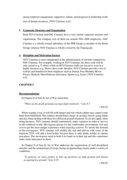 strong employer engagement, supportive culture, and progressive leadership in the 
area of human resources. (TGV Cinemas, n.d