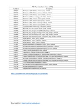 Freightliner M2 Transmission Fault Codes | PDF | Transmission ...