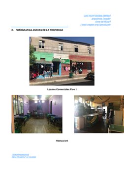 TASACIÓN COMERCIAL 
CALLE POLANCO Nº 24, LA LIGUA. 
 
 
LUIS FELIPE ENGBER ZAMORA 
Arquitecto Tasador 
Fono: