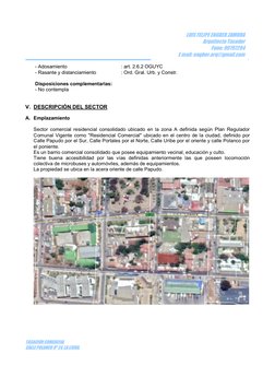 TASACIÓN COMERCIAL 
CALLE POLANCO Nº 24, LA LIGUA. 
 
 
LUIS FELIPE ENGBER ZAMORA 
Arquitecto Tasador 
Fono: