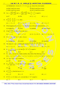 4 
()  BY R. K. MALIK’S NEWTON CLASSES  
 
 
Office.: 606 , 6th Floor, Hariom Tower, Circular Road, Ranchi-1, Ph.: 0651-2562