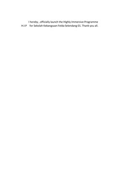Launch of H.I.P Programme in School | PDF