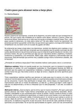 Cuatro pasos para alcanzar metas a largo plazo 
Por: Patricia Ramírez 
 
Nuestro sistema de recom (http://a1.typepad.com/6a