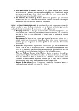  Mito australiano de Biame. Biame creó tres tribus: pájaros, peces y seres 
vivos de tierra, y además una criatura llamada P