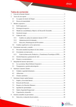 3 
 
Tabla de contenido 
1 
Carta de la Gerente General .................................................................
