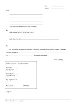 Rtc Form.pdf Report of Transfer of Charge Form | PDF | Government | Business