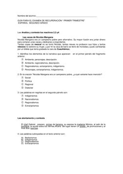 Nombre del alumno:_____________________________________________________ 
 
GUÍA PARA EL EXAMEN DE RECUPERACIÓN “ PRIMER TRIME