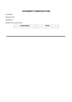 Assignment Submission Form | PDF