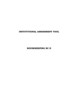 Housekeeping NC II Assessment Guide | PDF | Housekeeping | Bed